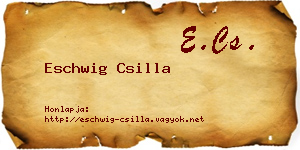 Eschwig Csilla névjegykártya
